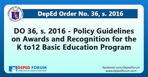 do 36 2016|DO 36, s. 2016 – Policy Guidelines on Awards and Recognition .